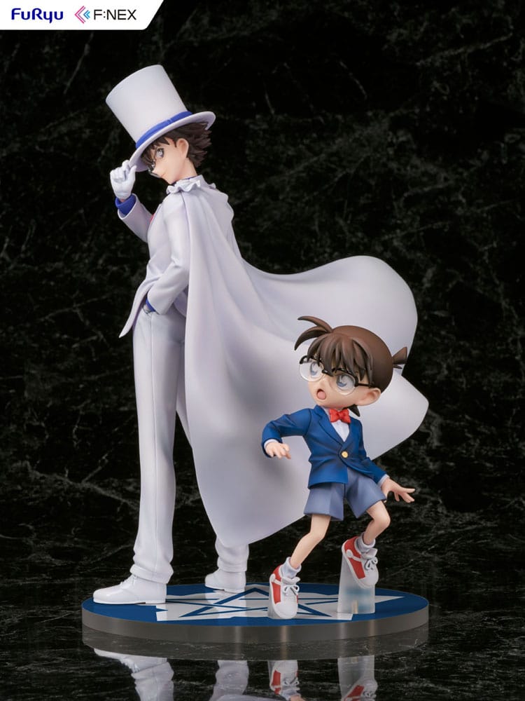 Arrière de la statuette Détective Conan F:NEX Furyu, détails du socle