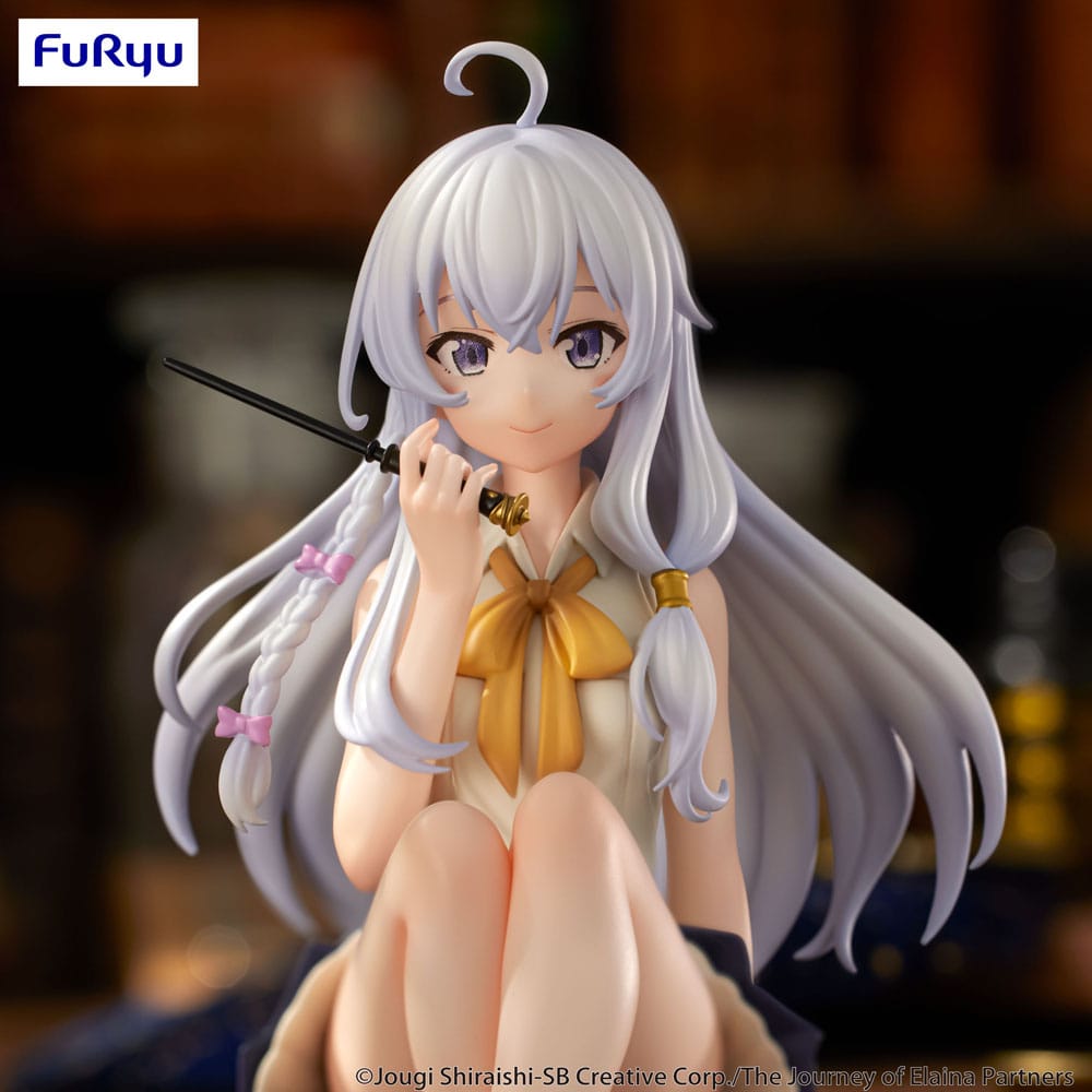 Statuette Elaina Furyu, en situation sur un bol de nouilles