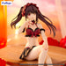 Figurine Kurumi Tokisaki en maillot de bain de profil, posée sur un bol de nouilles