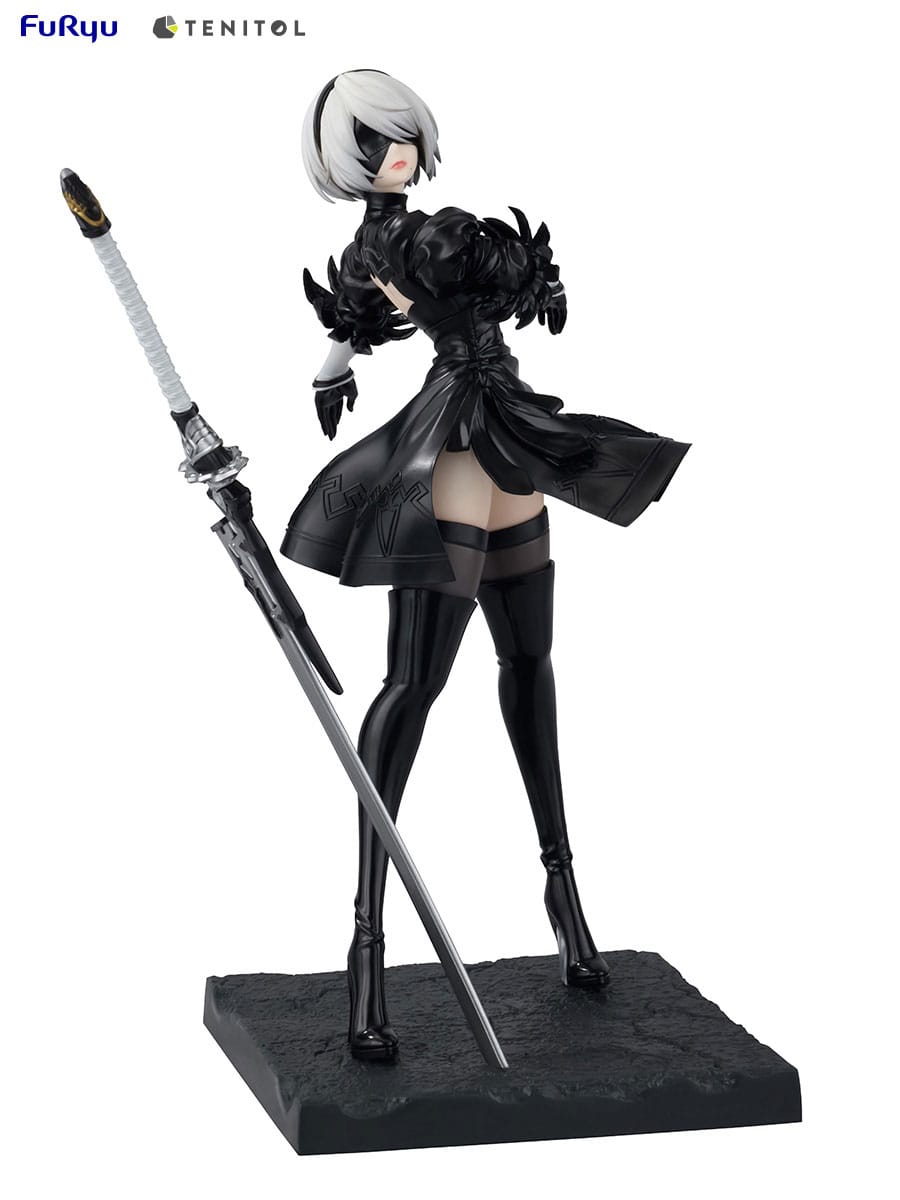 Statuette NieR:Automata 2B Ver1.1a Tenitol Furyu, vue d'ensemble frontale