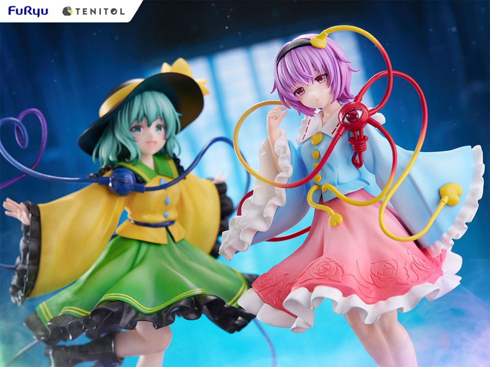 Statuette Koishi Komeiji et Satori Komeiji dans une vitrine de collection