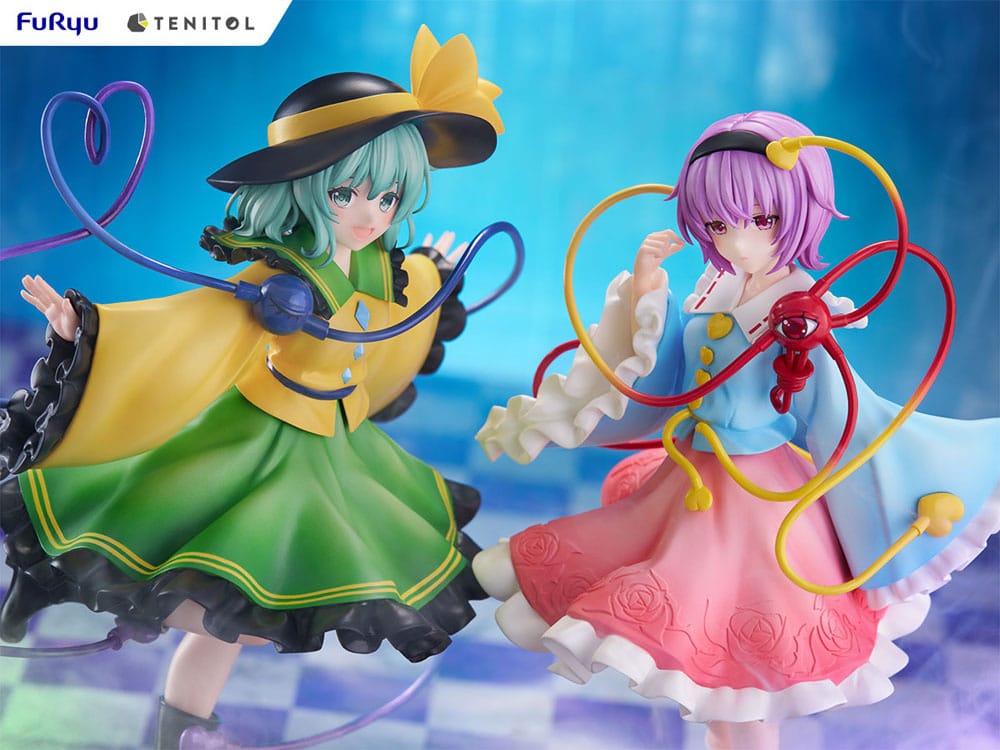 Statuette PVC Tenitol Furyu Koishi Komeiji et Satori Komeiji en gros plan