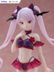 Gros plan sur le visage et l'expression de la statuette Shalltear