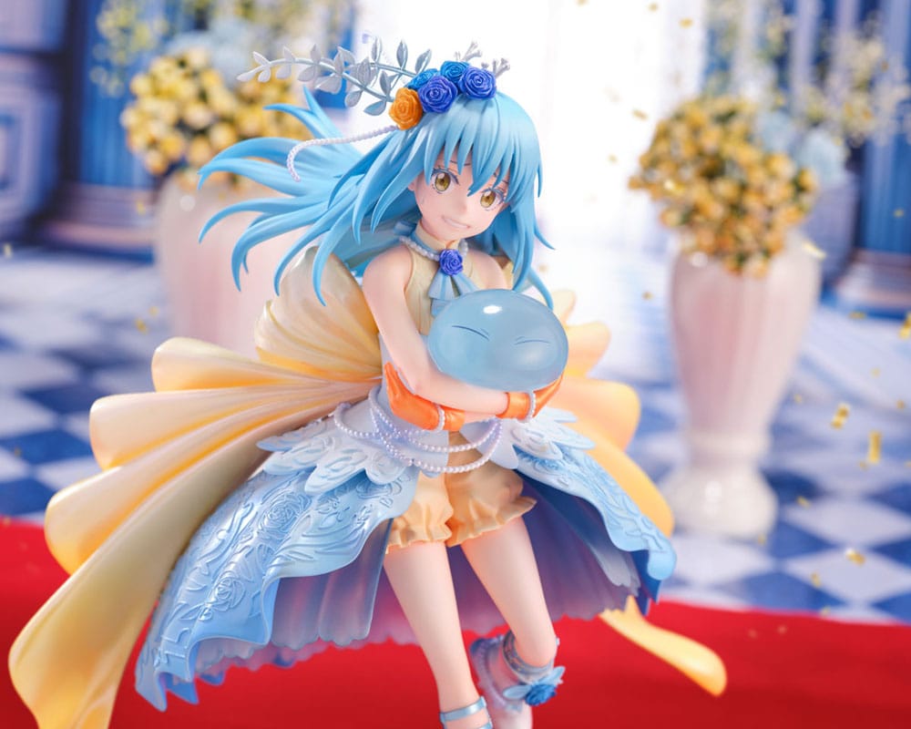 Statuette Rimuru Tempest Party Dress ver. montrant la texture du tissu
