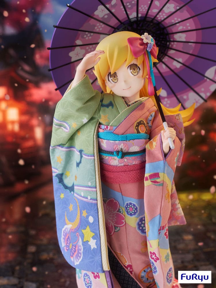 Détail de la tenue traditionnelle japonaise de Shinobu Oshino 1/4