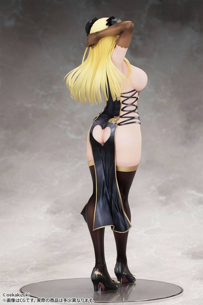 Statuette China Girl Black Ver. Oekakizuki, détail des cheveux