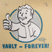 Détail du logo Vault sur la casquette Fallout Snapback en coton.