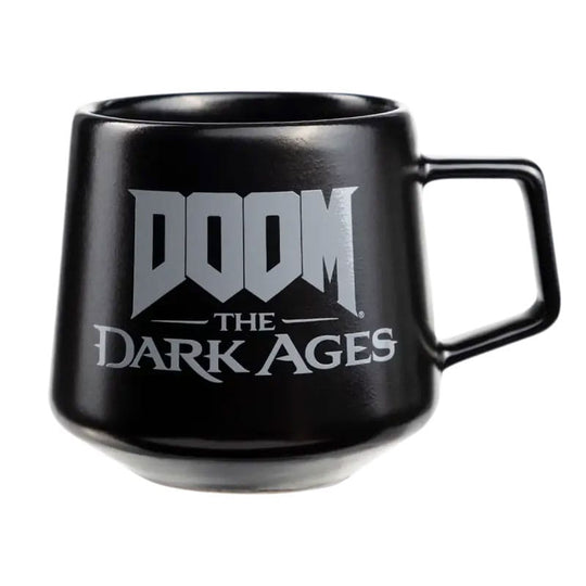 Mug officiel Doom The Dark Ages DEVplus vue de face avec logo