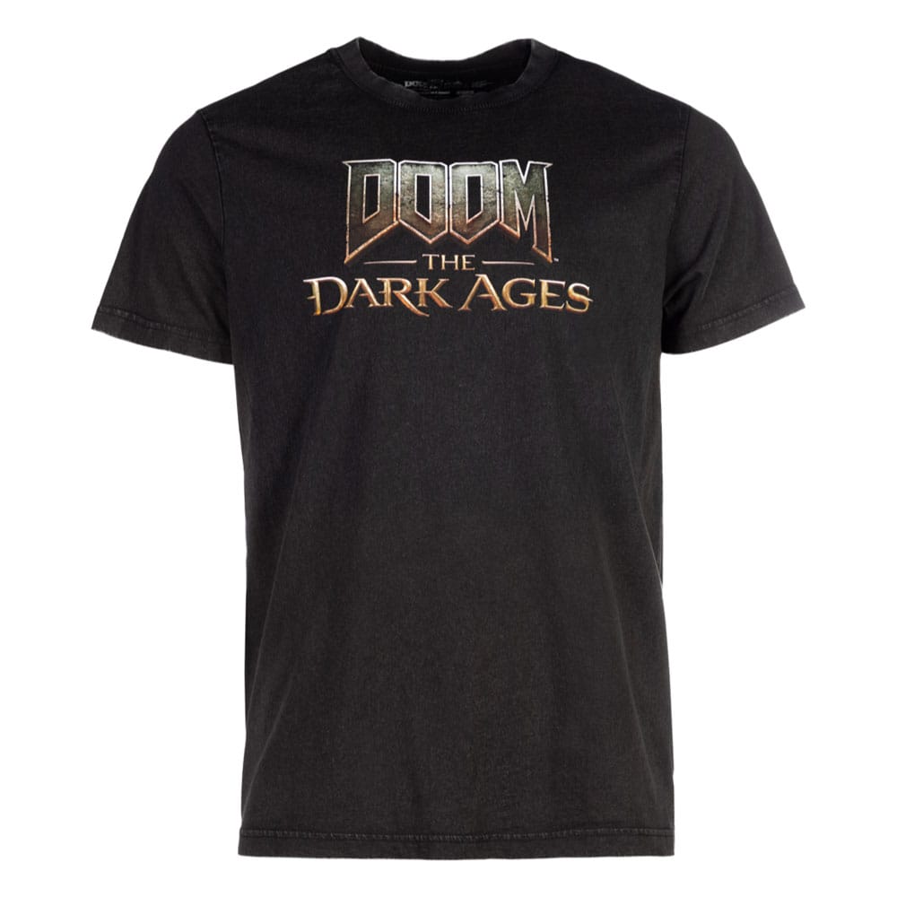 T-shirt Doom The Dark Ages Logo Washed Out (L) DEVplus, vue de face sur fond uni