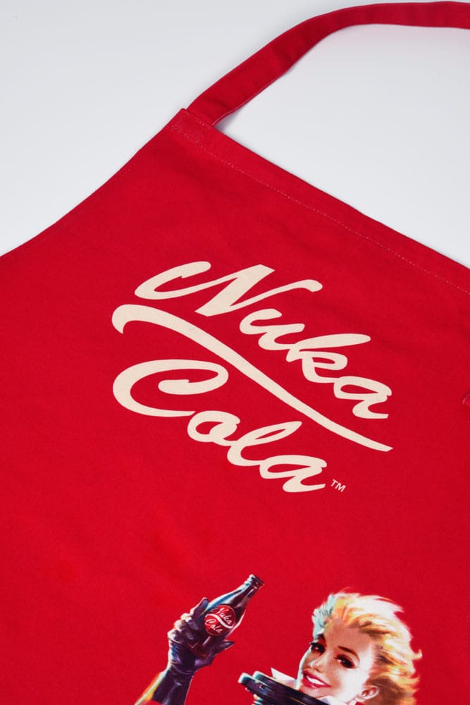 Tablier Fallout Nuka Cola porté par un cuisinier