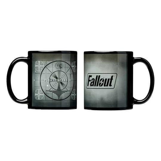 Mug Fallout Stand by en céramique, vue de face avec logo et personnage