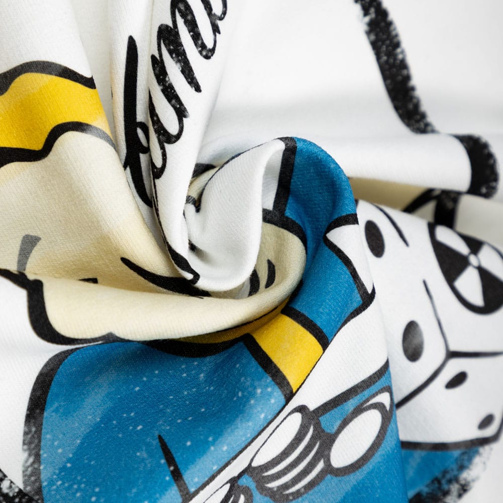 Texture du tissu du sweater Fallout Gamble (80% coton, 20% polyester)