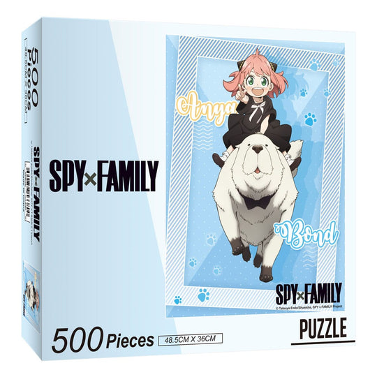 Puzzle Spy x Family 500 pièces représentant Anya Forger et Bond Forger, marque GEE
