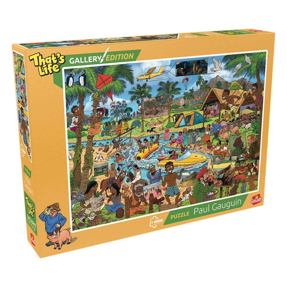 Puzzle That's Life Gallery Paul Gauguin 1000 pièces de Goliath Toys, représentant une scène colorée et emblématique de l'artiste.