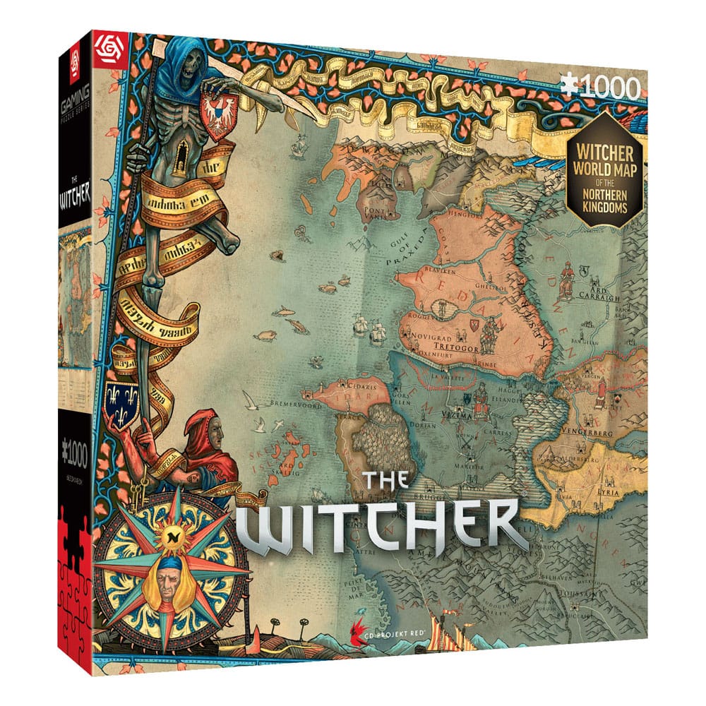 Zoom sur la qualité d'impression et la découpe des pièces du puzzle The Witcher 3