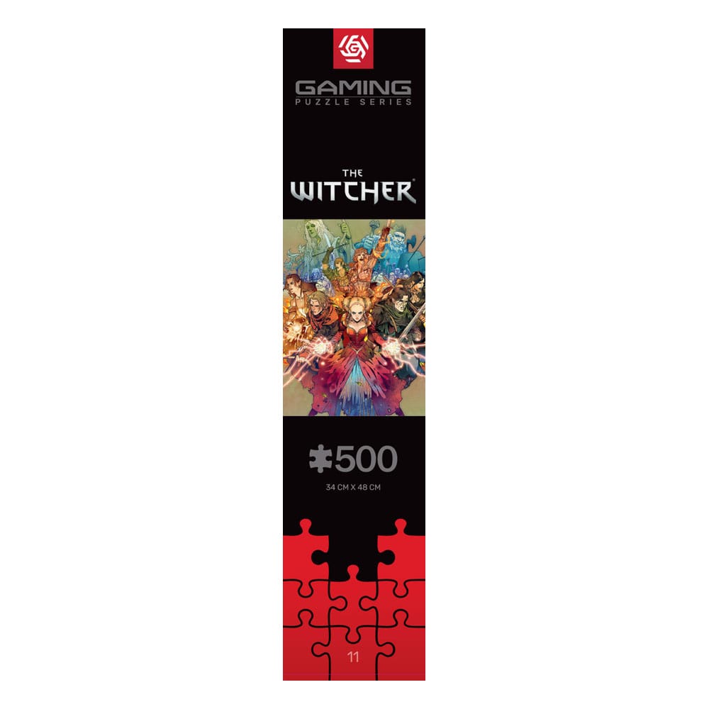 Dimensions du puzzle The Witcher 68x48 cm indiquées sur la boîte