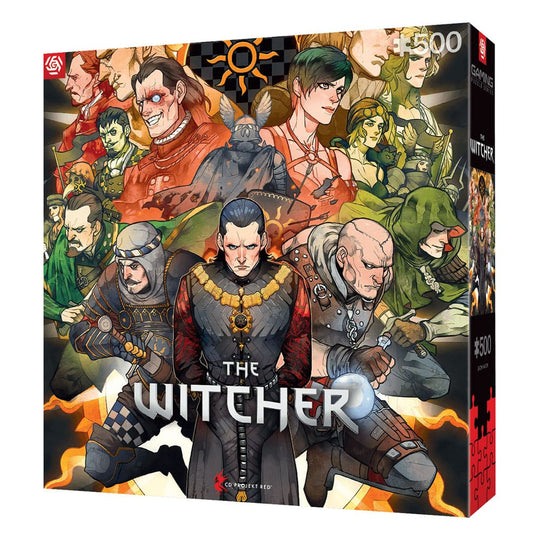 Puzzle The Witcher Nilfgaard en cours de montage sur une table