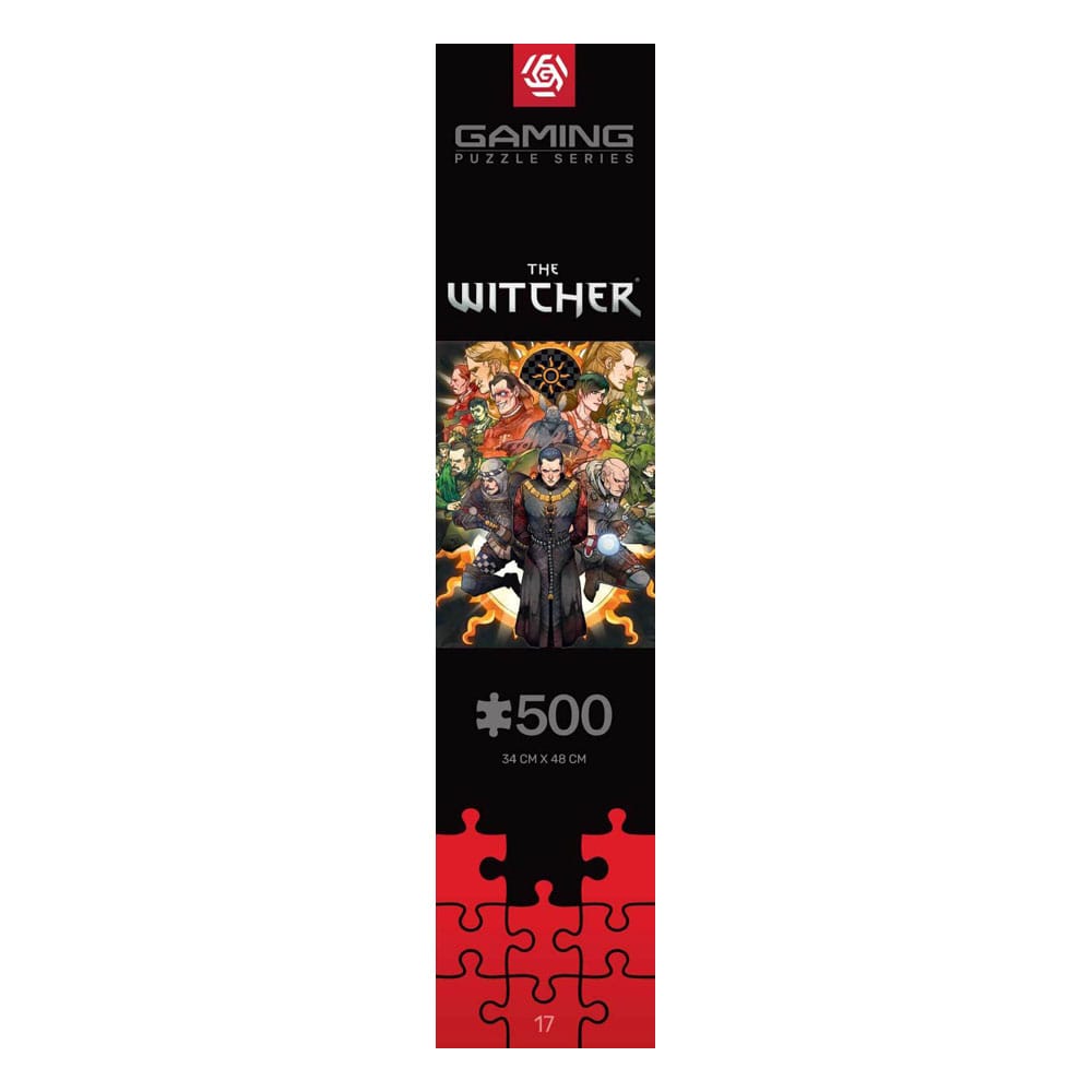 Boîte du puzzle The Witcher 500 pièces avec logo officiel