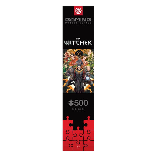 Boîte du puzzle The Witcher 500 pièces avec logo officiel