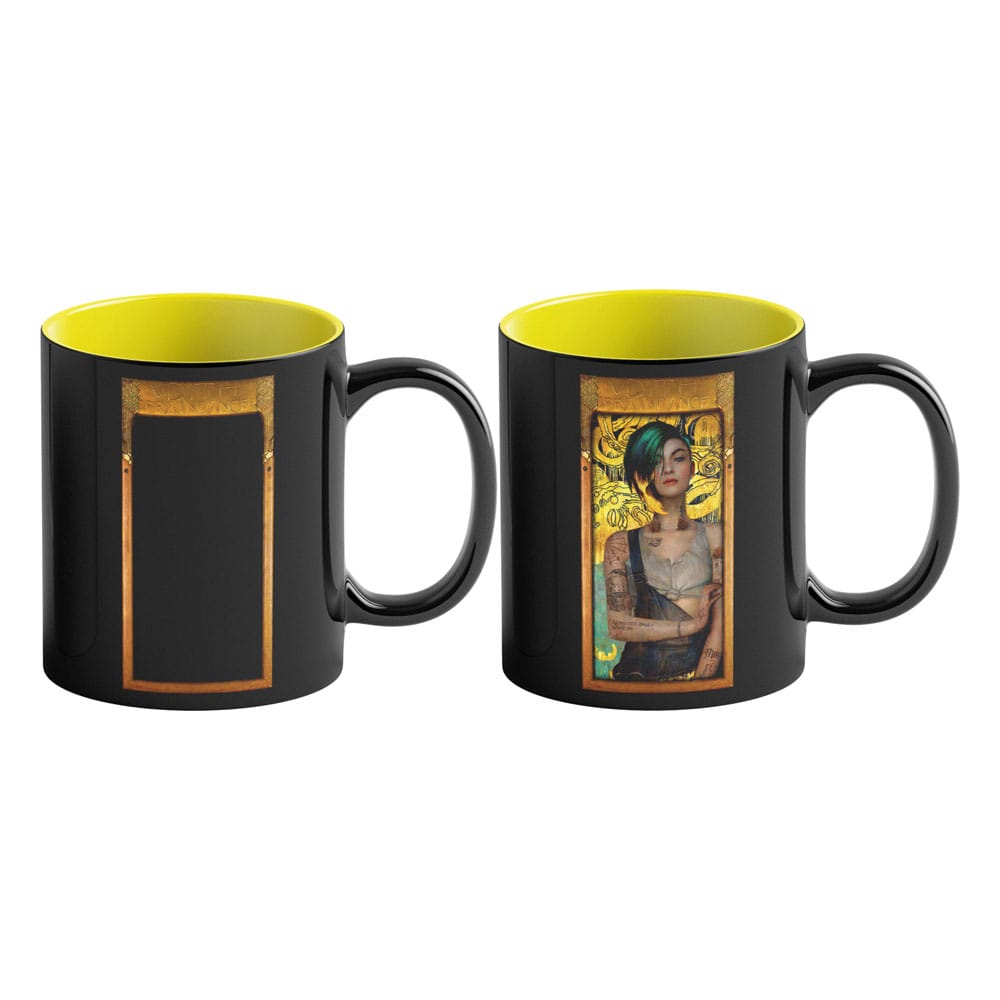 Mug Cyberpunk 2077 Judy Klimt effet thermique avant activation