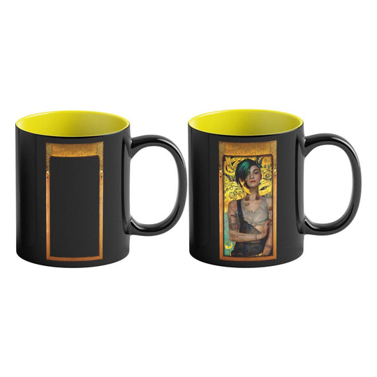 Mug Cyberpunk 2077 Judy Klimt effet thermique avant activation