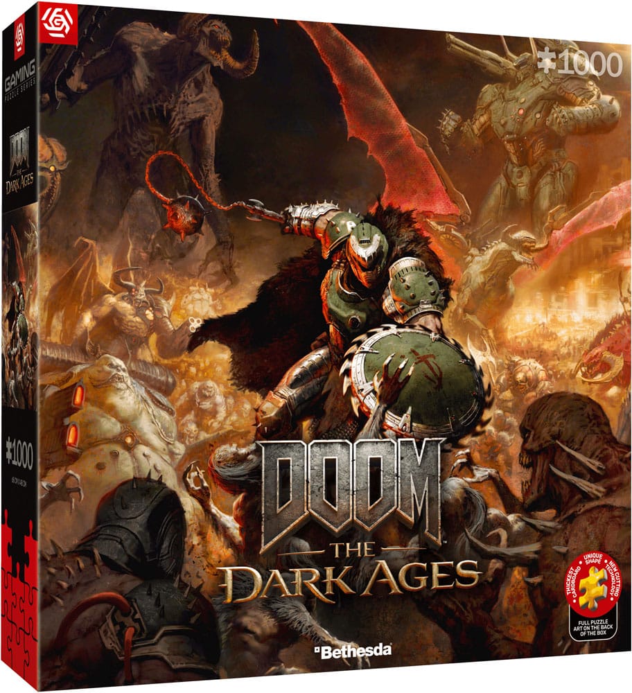 Vue latérale de la boîte du puzzle Good Loot Doom The Dark Ages