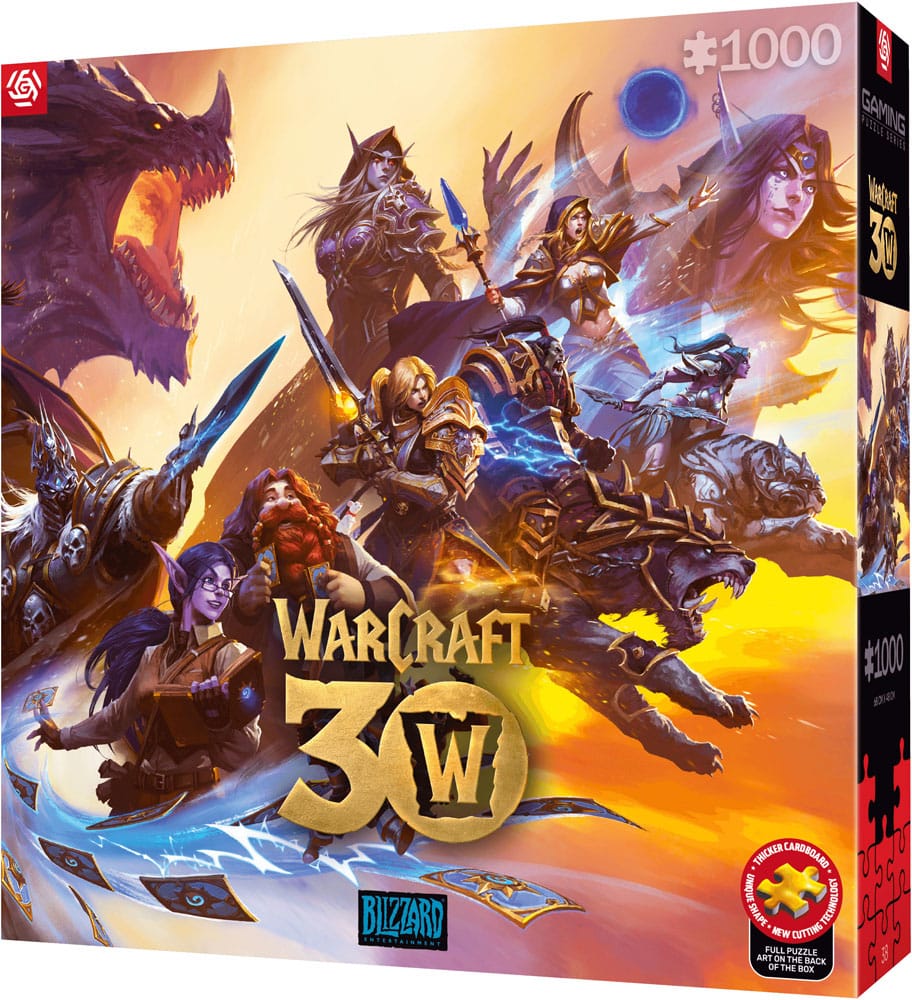 Logo officiel World of Warcraft et 30th Anniversary sur la boîte du puzzle