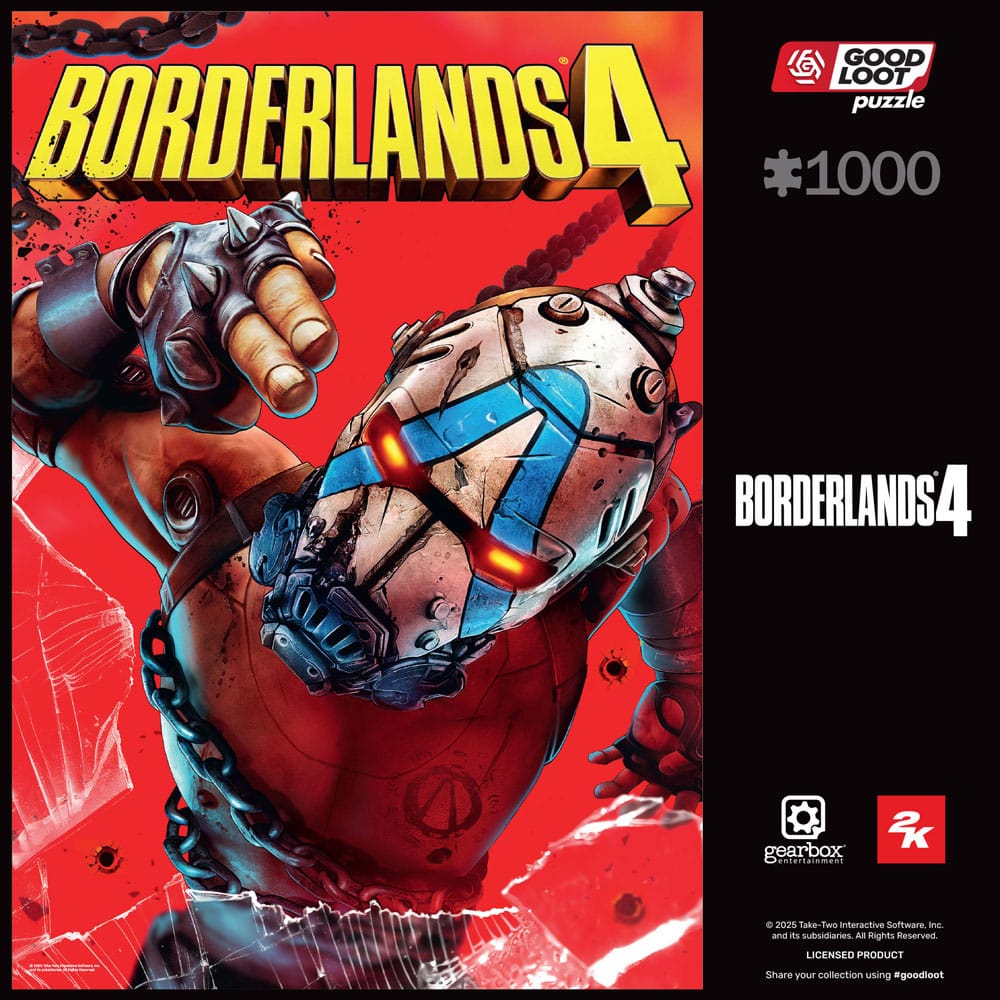 Détail de l'illustration du Psycho sur le puzzle Borderlands 1000 pièces