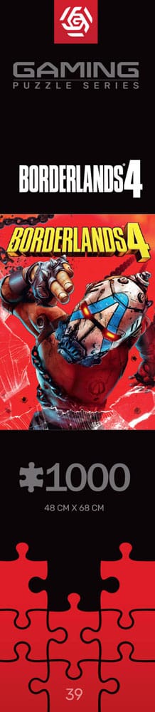 Arrière de la boîte du puzzle Borderlands 1000 pièces avec informations produit