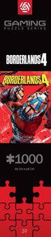 Arrière de la boîte du puzzle Borderlands 1000 pièces avec informations produit