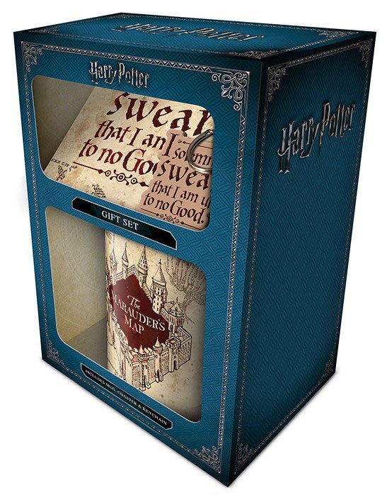 Coffret cadeau Harry Potter La Carte du Maraudeur avec mug, porte-clés et sous-verre