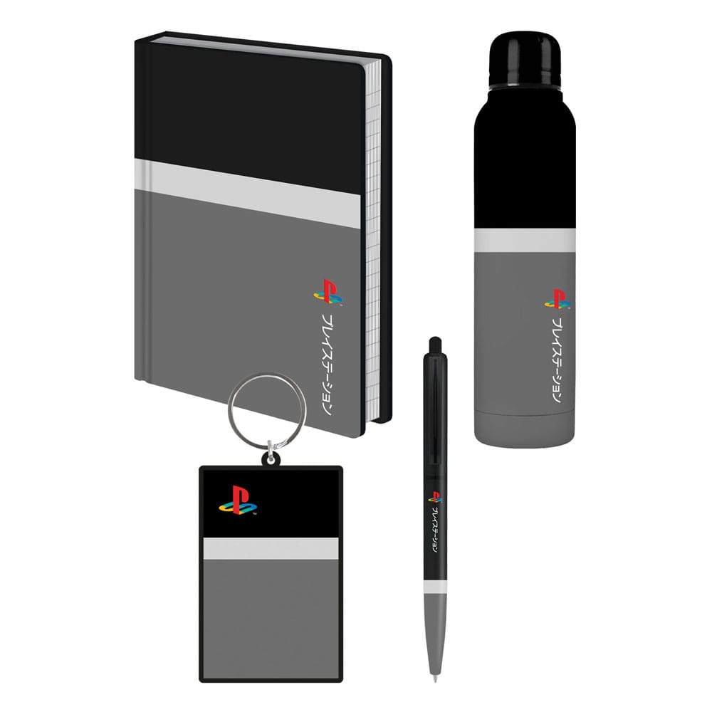 Coffret cadeau premium PlayStation Classic fermé, logo PS1 visible