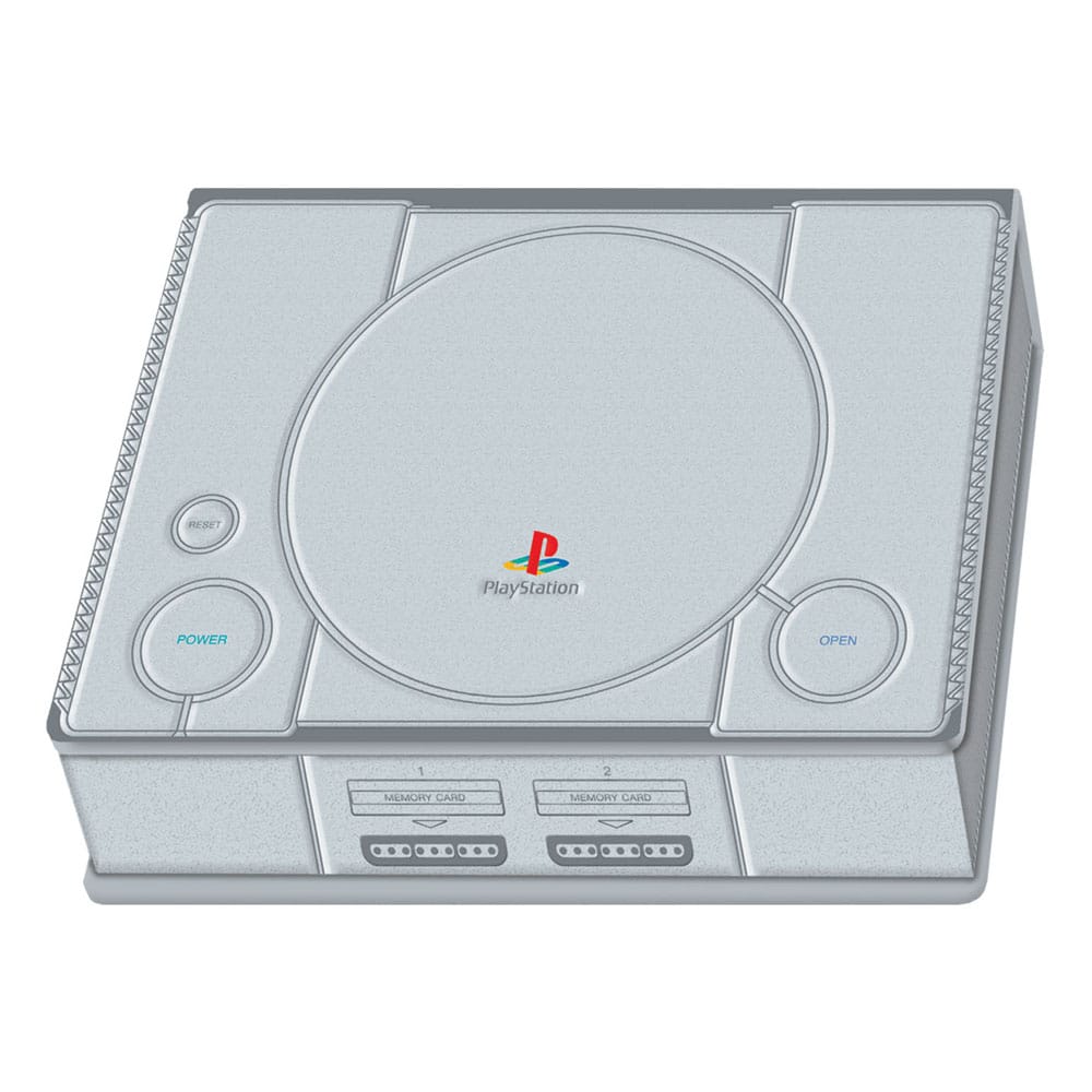 Contenu du coffret cadeau PlayStation Classic : bouteille, carnet, porte-clés, stylo