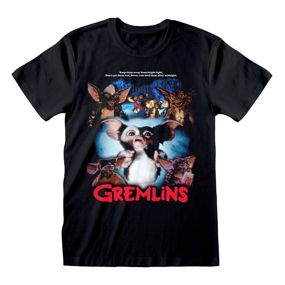 T-shirt Gremlins style poster rétro officiel Heroes Inc en 100% coton