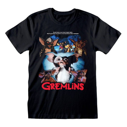 T-shirt Gremlins style poster rétro officiel Heroes Inc en 100% coton