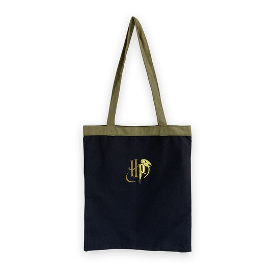 Détail du motif Vif d'Or sur le sac shopping Harry Potter officiel de Groovy