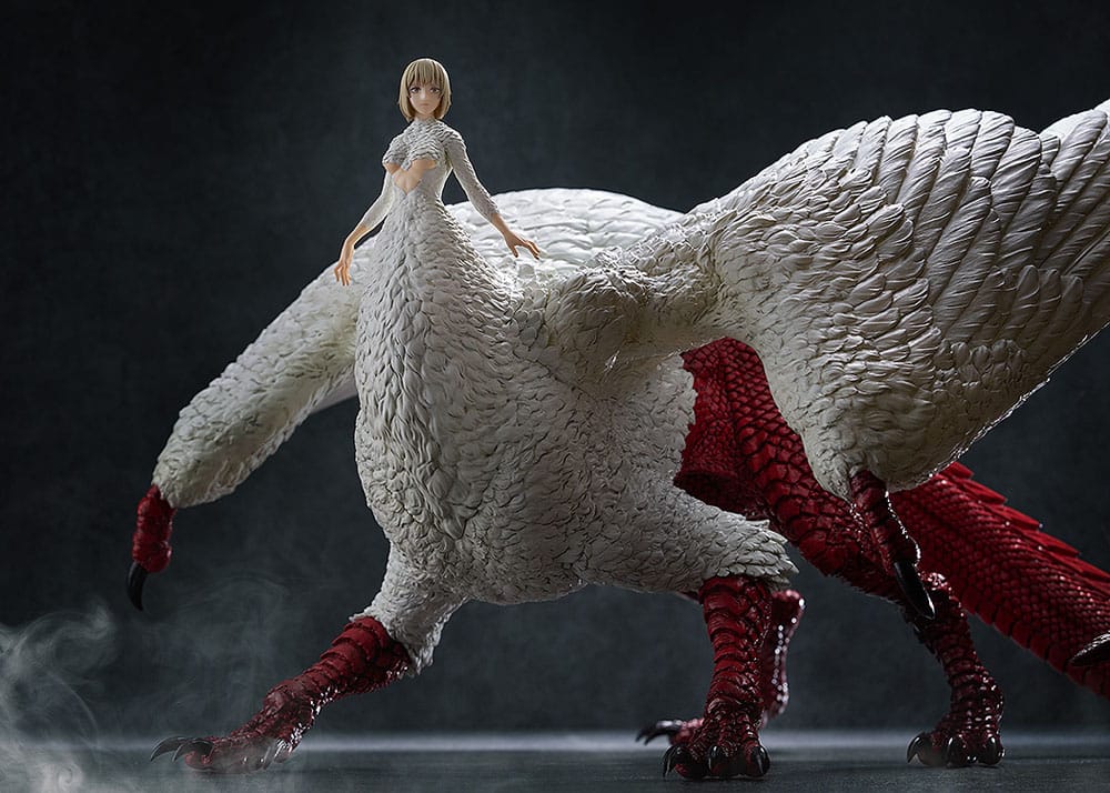 Détail du visage et des cornes de Falin Chimera, statuette Good Smile Company