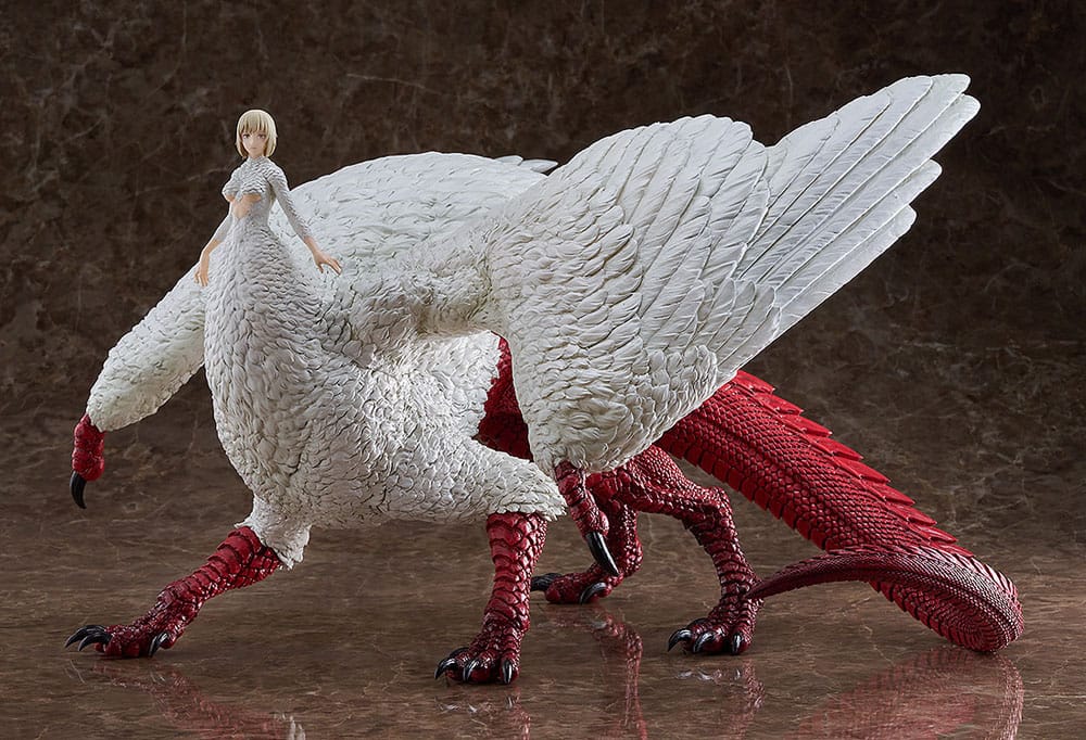 Statuette Falin Chimera 26 cm sur son socle, perspective légèrement plongeante