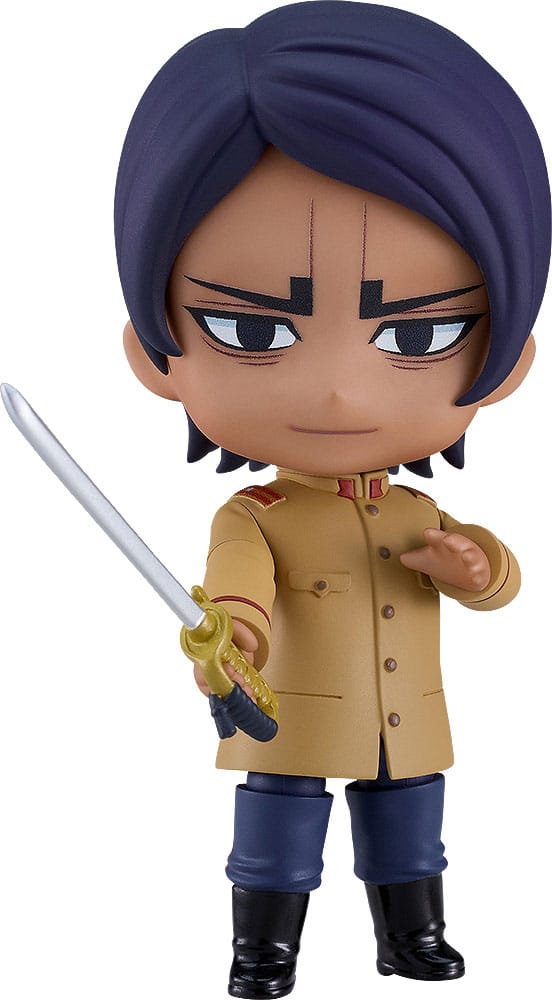 Figurine Nendoroid Second Lieutenant Koito Golden Kamuy posant avec son sabre.