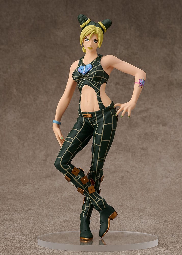 Figurine Jolyne Cujoh avec socle, vue latérale