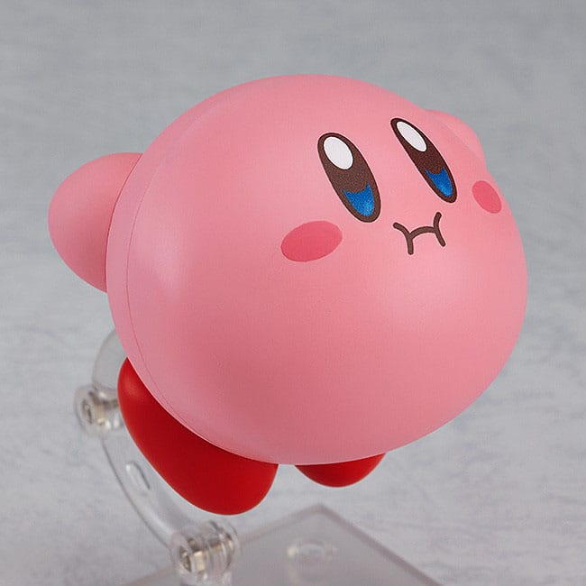 Kirby Nendoroid en pleine action, utilisant un de ses pouvoirs emblématiques