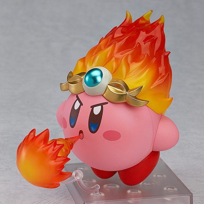 Figurine Kirby Nendoroid de profil, montrant l'articulation et la qualité des matériaux