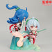 Figurine Yun Chi Yue Chun Chibi en situation, montrant sa taille de 12cm