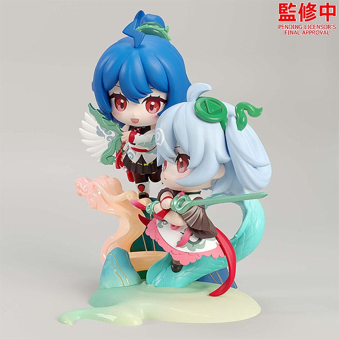 Ensemble de la figurine Bilibili Yun Chi Yue Chun, mettant en valeur le style Chibi