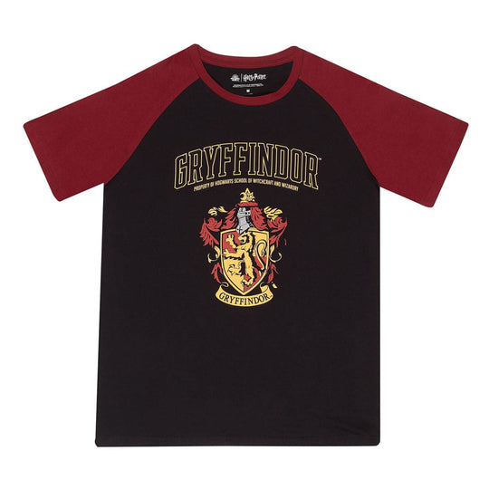 T-shirt Harry Potter Gryffondor rouge avec blason, taille L, sur fond blanc