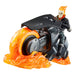Ghost Rider Danny Ketch sur sa moto Hell Cycle, vue d'action dynamique