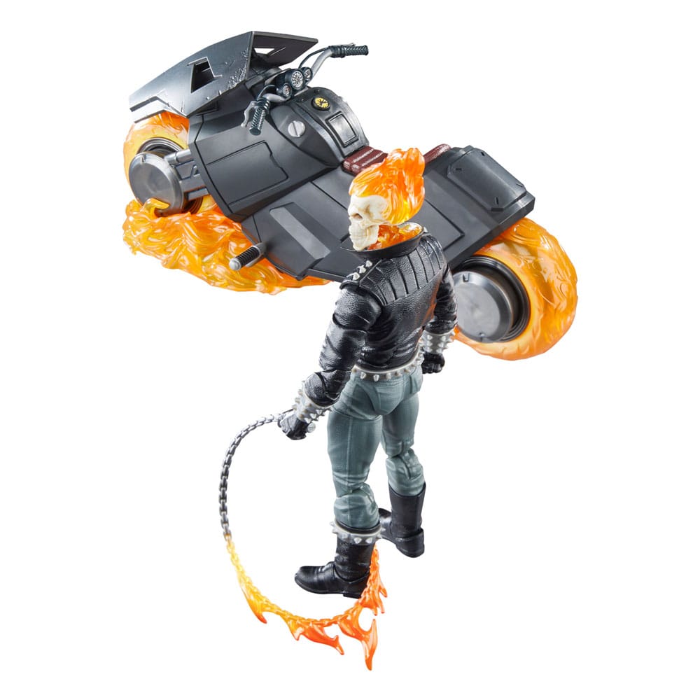 Figurine Marvel Legends Ghost Rider avec flammes spectrales détaillées