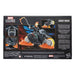 Composition de la figurine Ghost Rider et de tous ses accessoires sur fond blanc
