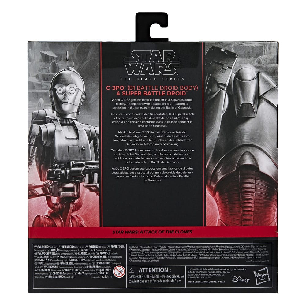 Logo Star Wars The Black Series et Hasbro sur l'emballage du pack