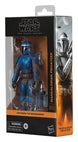 Figurine Mandalorian Privateer Black Series de dos, montrant l'équipement